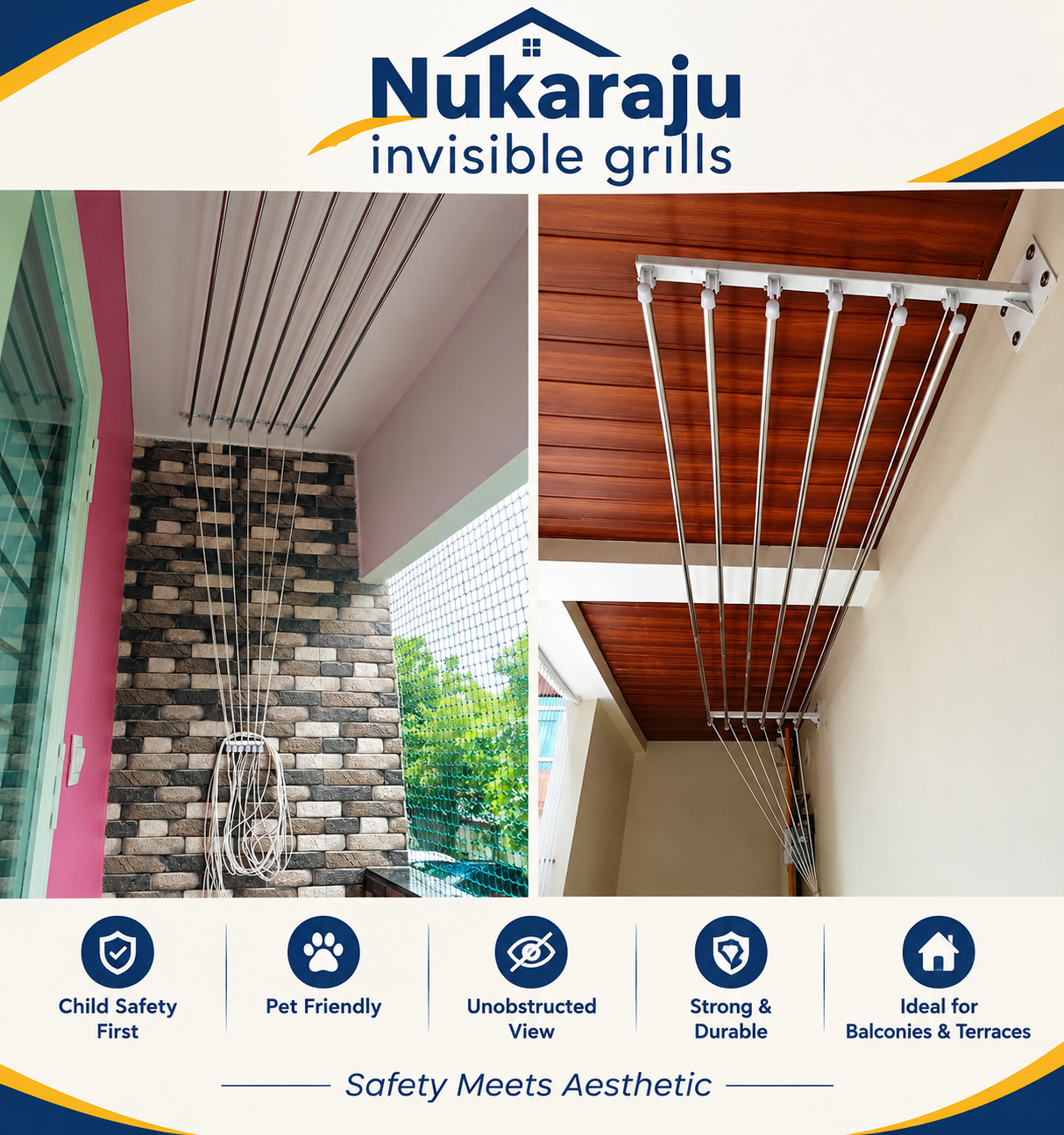 Technician installing ceiling cloth hanger in Pallavaram